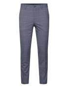 Selected Homme Slhslim-Liam Blue Check Trs Flex Blå