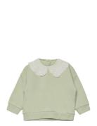 Lindex Sweatshirt Collar Embroidery A Grön