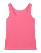 Tom Tailor T-Shirt Top Wide Crew Neck Rosa