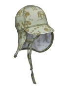 Mikk-line Summerhat Cap Long Neck - Aop Bamboo Grön