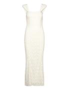 ROTATE Birger Christensen Lace Wide Strap Dress Vit