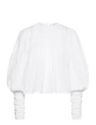 By Ti Mo Cotton Slub Puffed Blouse Vit