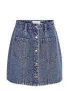 NOISY MAY Nmlala Hw Denim Skirt Vi471Mb Blå