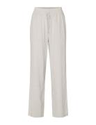 Selected Femme Slfviva-Gulia Mw Long Linen Pant Beige