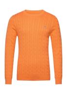 GANT Cotton Cable C-Neck Orange