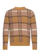 Anerkjendt Akkarl Check Lambswool Knit Beige