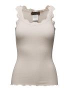 Rosemunde Rwbabette Silk Sl U-Neck Long Lace Kräm