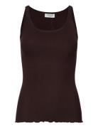 Rosemunde Rwbelle U-Neck Strap Elastic Top Brun