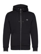 Fred Perry Hooded Zip Sweatshirt Marinblå