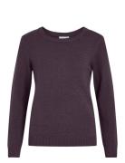 Vila Viril O-Neck L/S Knit Top - Noos Lila