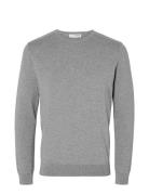 Selected Homme Slhberg Crew Neck Noos Grå