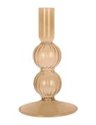 Present Time Candle Holder Swirl Bubbles Brun