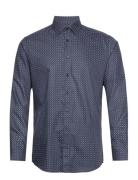 Selected Homme Slhslim-Ethan Shirt Ls Aop Noos Marinblå