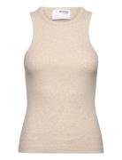 Selected Femme Slfanna O-Neck Tank Top Noos Beige