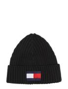 Tommy Hilfiger Fleece Big Flag Beanie Svart