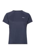 ZEBDIA Women Sports T-Shirt With Chest Print Marinblå