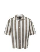 ONLY & SONS Onstes Rlx Ctn Slub Stripe Ss Shirt Noos Grön