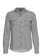 Vero Moda Vmbumpy L/S Shirt New Wvn Blå