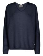 MOS MOSH Thora V-Neck Knit Marinblå