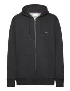 GANT Reg Shield Full Zip Hoodie Svart