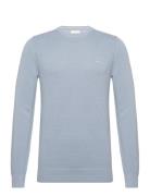 GANT Cotton Pique C-Neck Blå