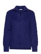 Tom Tailor Knit Pullover Troyer Blå