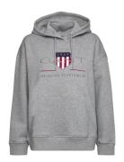 GANT Rel Archive Shield Hoodie Grå