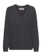 MOS MOSH Mmarlie Cashmere V-Neck Knit Svart