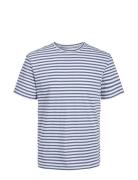 Jack & J S Jprcc Soft Linen Blend Ss Tee Blå