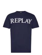 Replay T-Shirt Regular Pure Logo Marinblå