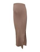 Mamalicious Mlalanis Seamless Al Rib Skirt Hw Noos Beige