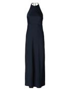 Selected Femme Slfannie Halterneck Maxi Dress D2 Marinblå