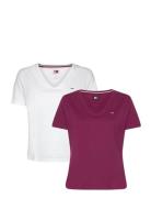 Tommy Jeans Tjw 2Pack Slim Soft V Neck Tee Lila