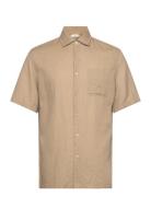 Mango Regular-Fit Linen Shirt With Pocket Beige