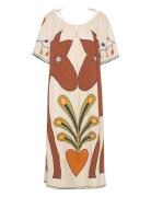 Stella Nova Embroidered Strap Midi Dress Multi/patterned