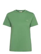 GANT Reg Tonal Shield Ss T-Shirt Grön