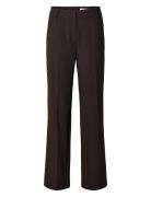 Selected Femme Slfrita Mw Wide Pant Mel Noos Brun