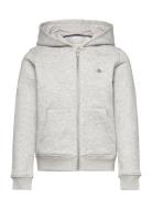 GANT Shield Zip Hoodie Grå