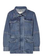 GANT Denim Field Jacket Blå