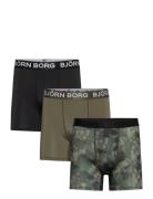 Björn Borg Performance Boxer 3P Khaki Green