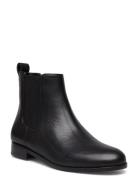 Lauren Ralph Lauren Brylee Burnished Leather Bootie Svart