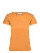 Mango Logo Cotton T-Shirt Orange