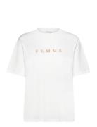 Selected Femme Slfvilja Ss Printed Tee W Noos Vit