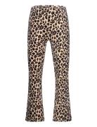 Lindex Leggings Flare Velour Aop Beige
