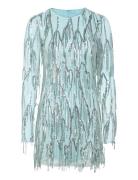 ROTATE Birger Christensen Long Sleeve Mini Dress Blå