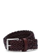 Anderson's Classic Woven Leather Belt Brun