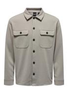 ONLY & SONS Onsnewkodyl Overshirt Sweat Noos Beige