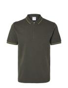 Selected Homme Slhslim-Toulouse Detail Ss Polo Noos Grön