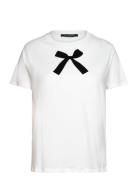 French Connection Bow Graphic Ss Tee Vit