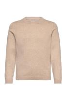 Mango Knit Cotton Sweater Beige